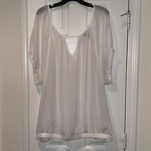 Torrid white sheer blouse